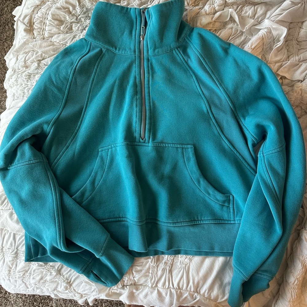 Size 4 Blue Lulu scuba jacket